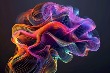 Dynamiczna kolorystyka mózgu, wizualizacja myśli i emocji

