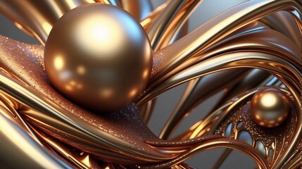 Abstract metal 3d background