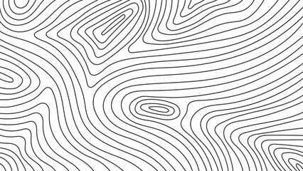 Liquid line horizontal background. Wavy hand drawn backdrop, border with flowing curves. Social media post template. Vector illustration, 1920x1080 ratio