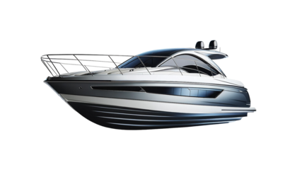 luxury yacht isolated on white background
