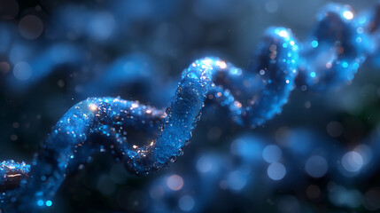 DNA molecules on the abstract background - Powered by Adobe
