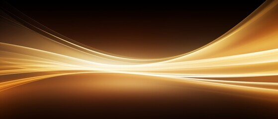 Abstract background with a golden glowing wave