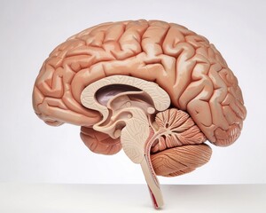 The structure and function of a human brain, super realistic
