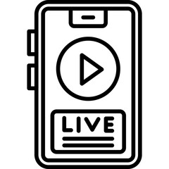 Phone Live Streaming Icon