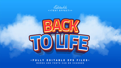 edita le back to life text effect.typhography logo