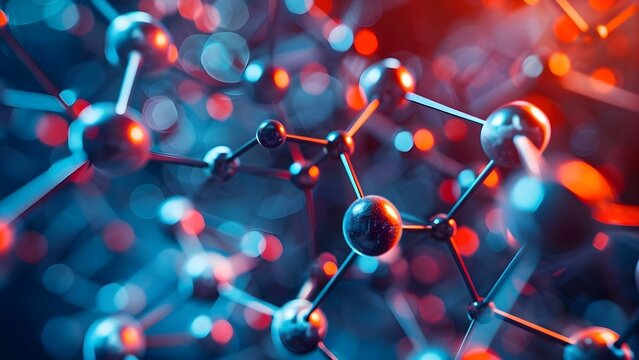 Visual Representation of Crystal Lattice Structure in Solid Physics and Chemistry. Concept Crystal Lattice Structure, Solid Physics, Chemistry, Visual Representation, Materials Science