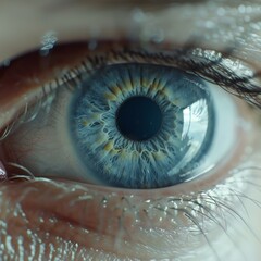 close up of an eye