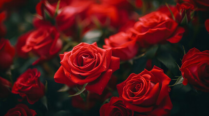 Beautiful roses background macro shot