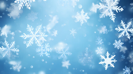 snowflakes floating in the air