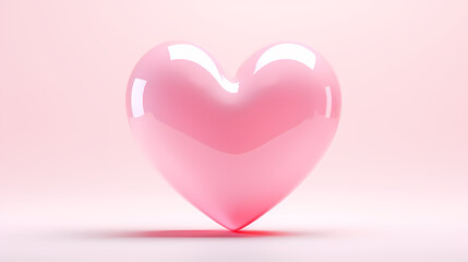 Pink heart shape representing romantic love concept