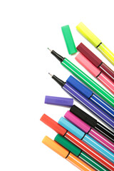 Colorful pen isolated on white background