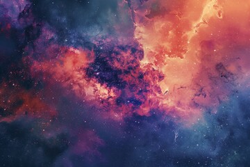 A cosmic nebula reimagined as a splash of colorful paint on a canvas