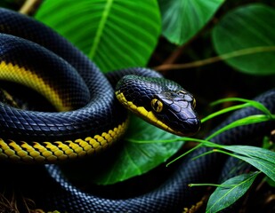 black-yellowish snake 