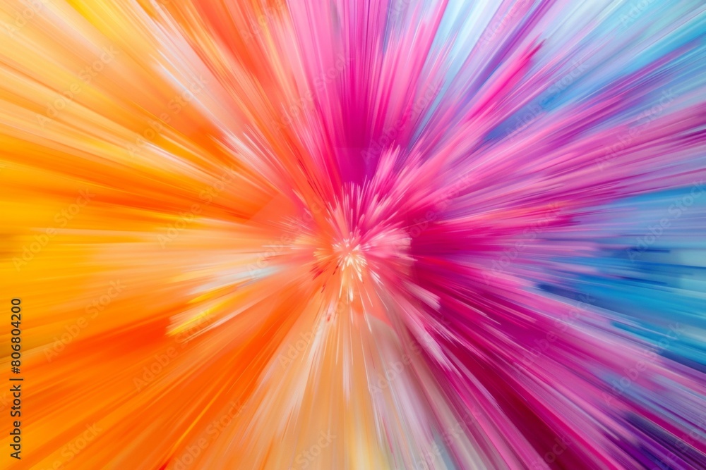 Poster a colorful, abstract image of a rainbow with many different colored lines