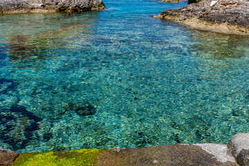 L'acqua di Cala Fonte a Ponza