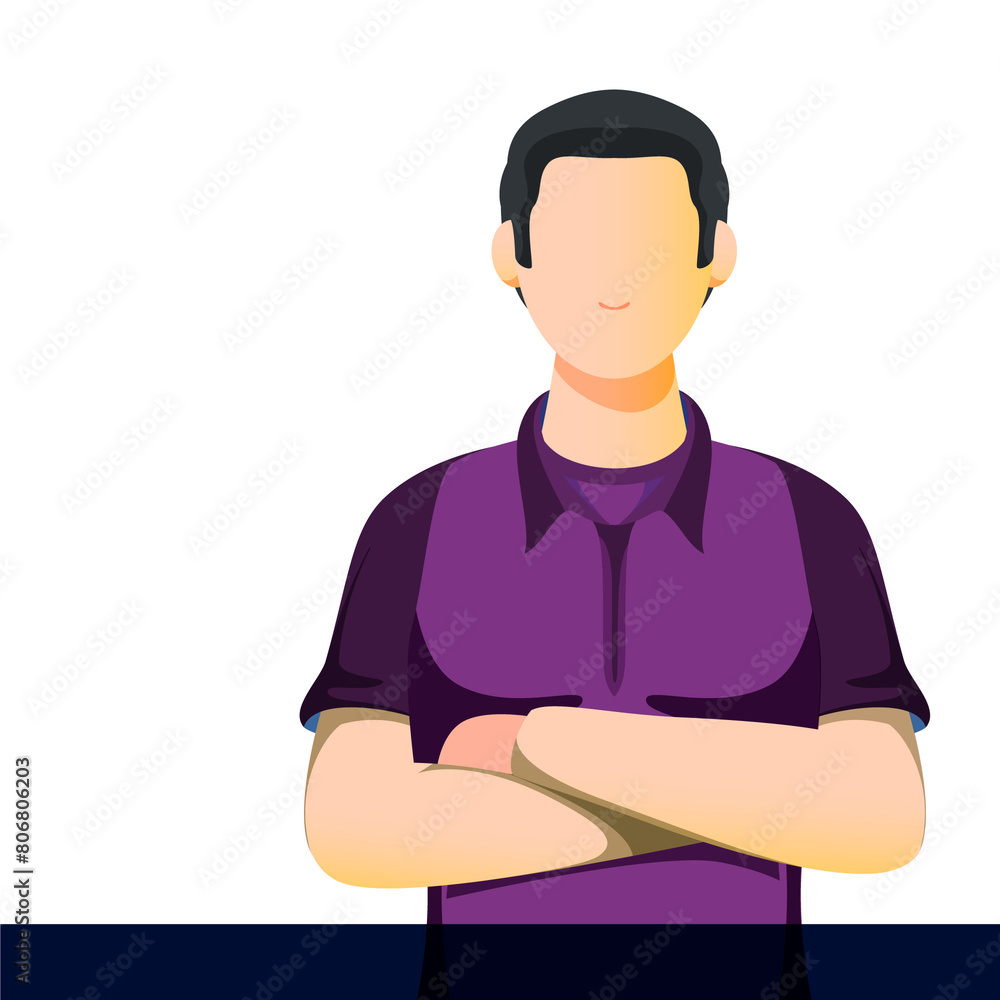 Poster faceless scotland cricketer player character isolated on background and copy space.