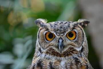 The Eurasian eagle-owl (Bubo bubo). Beautiful simple AI generated image in 4K, unique.