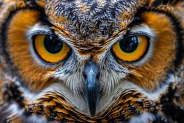 Owl -  one of the species of birds that you do don't see very often though, but only hear. Beautiful simple AI generated image in 4K, unique.