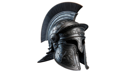 Historical Spartan Warrior Helmet isolated on white background
