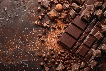 A chocolate backdrop background for world's chocolate day.
