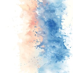 Colorful Abstract watercolor art hand paint on white