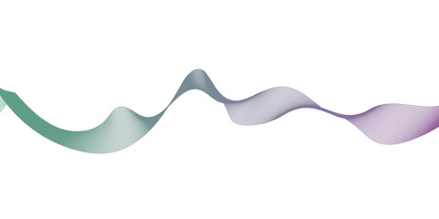Abstract wavy lines flowing curve gradient color on transparent background. Abstract white background colorful lines. modern wavy stripes on white background isolated.	
