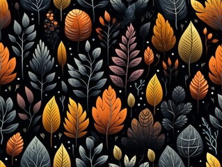 Seamless patterns autumn