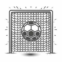 football goal icon, soccer goal vector