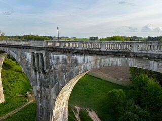 Naklejka premium bridge over river
