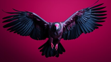 Obraz premium A majestic eagle with its wings spread wide in flight