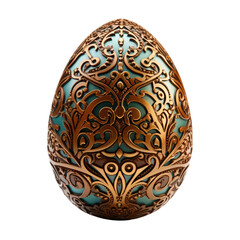 Easter egg isolated on transparent background