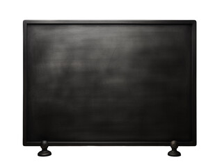 Empty black metal board isolated on transparent background