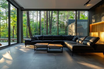 Minimalist interior design of modern living room