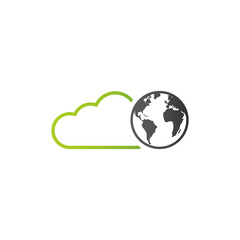 Cloud computing icon. PNG format