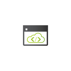 Fototapeta premium Cloud computing icon. PNG format
