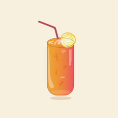Summer drink vector illustration.