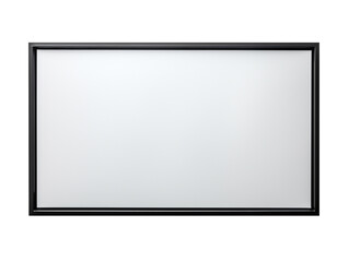 Empty metal board with black frame isolated on transparent background