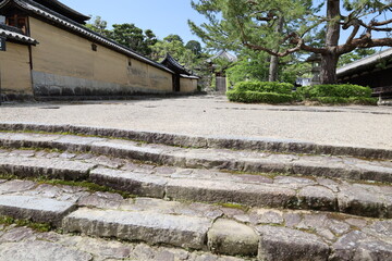  A Japanese temple in Nara Prefecture : a scene of the precincts of Horyu-ji Temple