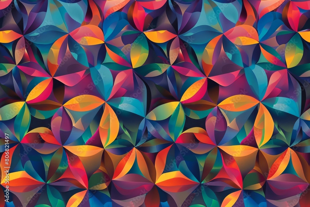 Poster colorful pattern design in digital format with transparent background