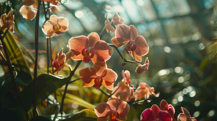 Close up of Orchids in Greenhouse in Pittsburgh