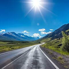Fototapeta premium Road through the mountains