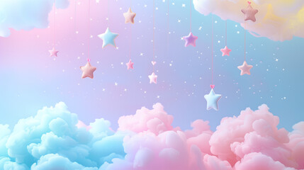 soft dreamy pastel clouds background