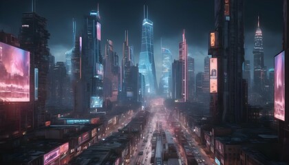 A Hyper Realistic Rendering Of A Dystopian City   (4)