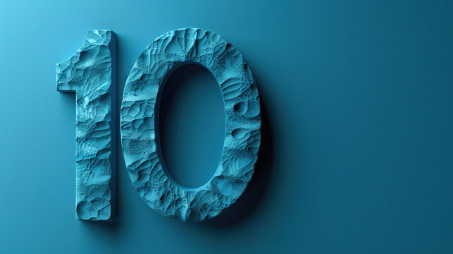 N&uacute;mero diez, representado por un 1 y 0, con textura, relieve topogr&aacute;fico, edad, geolog&iacute;a, financiaci&oacute;n, sacar m&aacute;ximo partido, color azul turquesa oscuro, espacio copy, banca