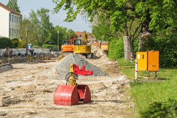 Eine Strasse wird erneuert