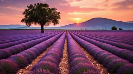 scenic view of lavender fields in Provence, France