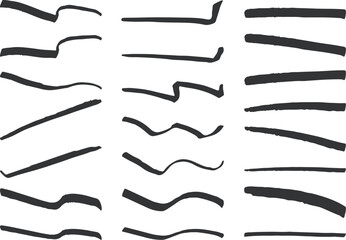 イラスト素材：ライン素材のあしらい　手書きのシンプルでかわいい罫線. simple hand draw borders