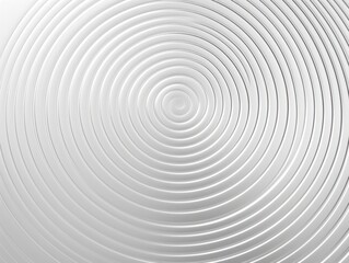 Silver thin concentric rings or circles fading out background wallpaper banner flat lay top view from above on white background with copy space blank 