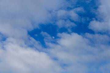 sky, clouds and moon texture background