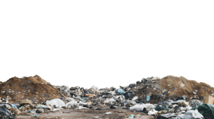 ゴミの埋め立て地の丘、背景透過
